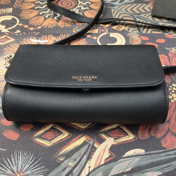 Kate Spade Black Staci Flap Front Crossbody - Picture 11 of 11